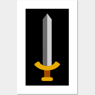 Minimalist Sword Icon (Light) Posters and Art